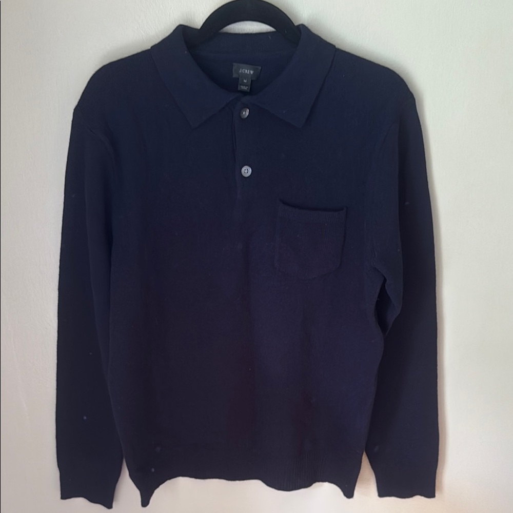 J. Crew Men's Dark Blue Wool Sweater